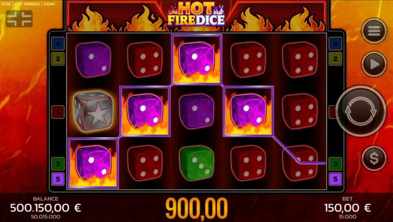 Hot Fire Dice - permainan asas dan simbol Fire Blaze yang berkembang